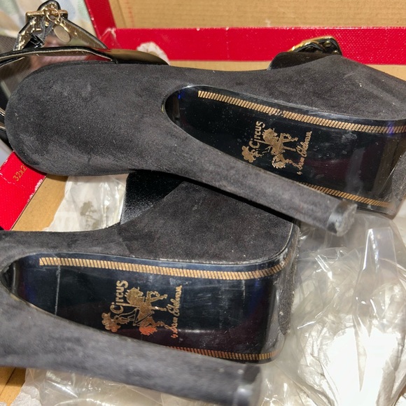 Sam Edelman pinup black satin bow platform heels 9.5 nib sexy pinup vixen kitten - Picture 14 of 17